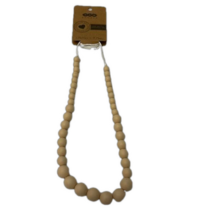 Banded Baby Teething Necklace - Cream